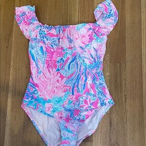 Lilly Pulitzer Pink and Blue One Piece Swimsuit